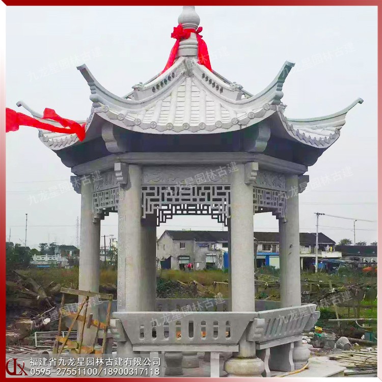 戶外休憩石涼亭圖片