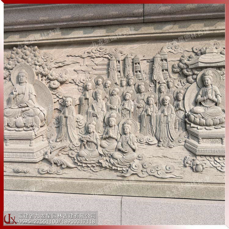 石雕浮雕佛祖說(shuō)法圖