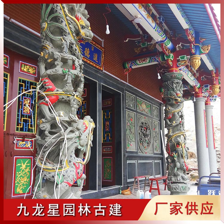 石雕龍柱圖片